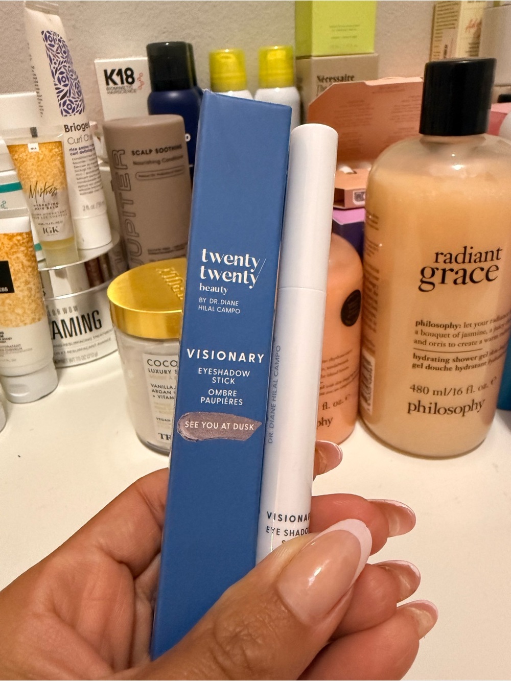 twenty twenty beauty Visionary Eyeshadow Stick in See You At Dusk - Soft Plum